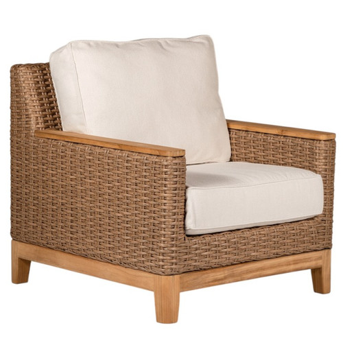 Royal Teak Boca Wicker Deep Seating Lounge Chair Honey