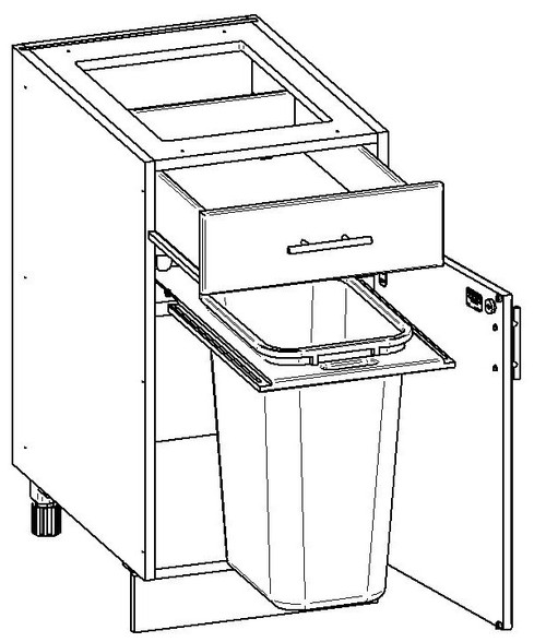1 Drawer, 1 Door Trash Patio Kitchen Component