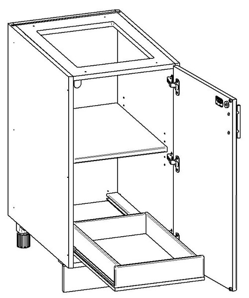 1 Door, 1 Inner Drawer & Shelf Patio Kitchen Unit