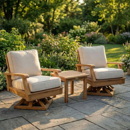 Royal Teak Miami Swivel Lounge Set