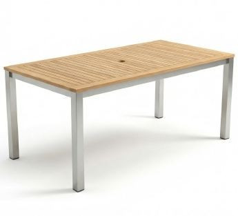 Royal Teak Barcelona Stainless Steel Dining Table