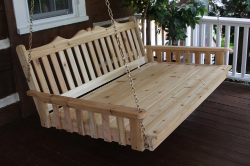 Royal English Cedar Garden Swing Bed with chains