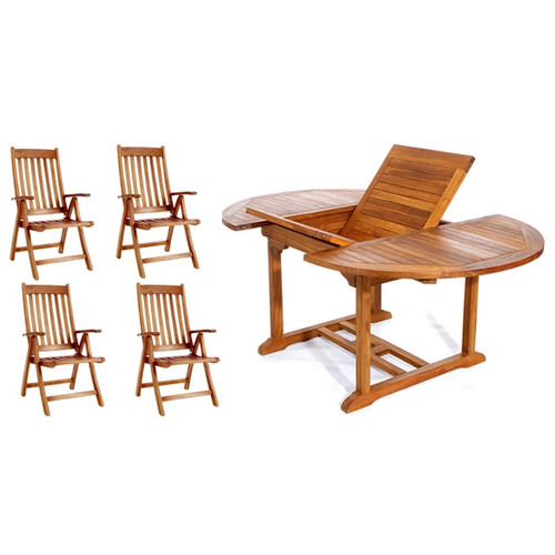 atc-java-teak-5-piece-oval-extension-table-folding-arm-chair-dining-set