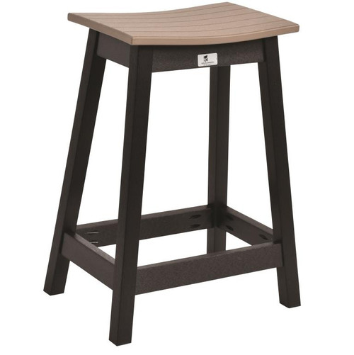 Outdoor Saddle Seat Bar Stool with Back Saddle Counter Stool