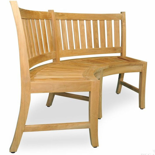 Teak Bench Rounded Curved Teak Bench|Outdoor Wood Furniture for Sale