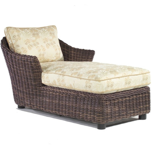 Woodard Sonoma Chaise Lounge Chair - Trax Mink Wicker