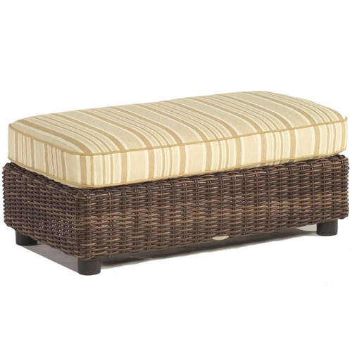 Woodard Sonoma Ottoman & A-Half - Trax Mink Wicker