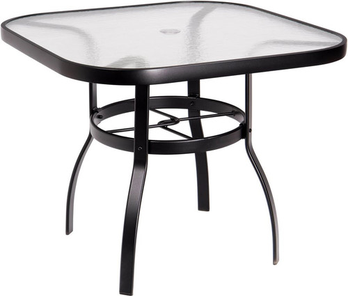 Woodard Deluxe Obscure Glass 36" Square Umbrella Table