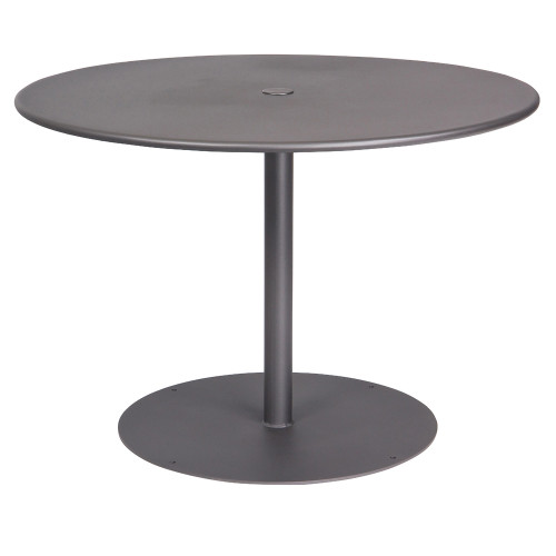 Wrought Iron Pedestal Solid Top 42" Round Umbrella Table