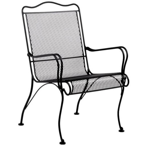 Wrought Iron Tucson High Back Dining Arm Chair - Set of 2