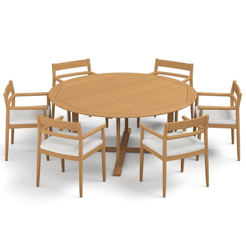 Oxford Garden Lido Teak 6 Seat Dining Set - Includes Cushions - Additional Holiday Discount - Good 'til Dec 5