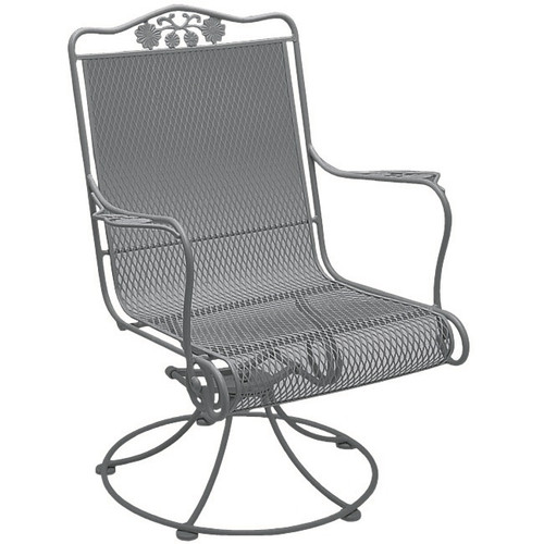 Woodard Briarwood High Back Swivel Rocking Dining Chair