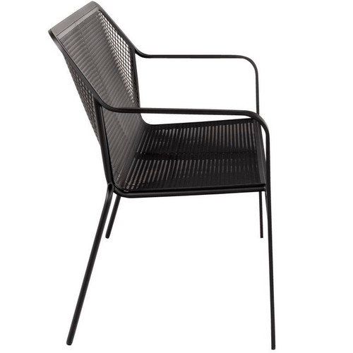 Delmar Bench Wrought Iron Patio Bench | Stacking Garden Bench