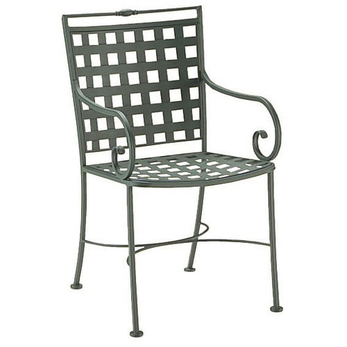 Woodard Furniture Sheffield Wrought Iron Dining Arm Chair