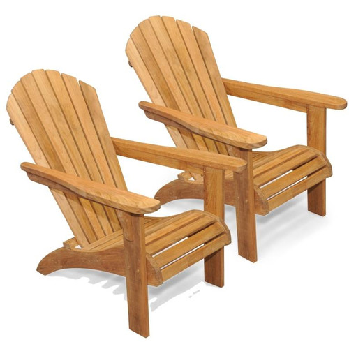 Regal Teak Set of 2 Teak Adirondack Chairs