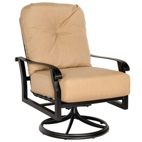 Woodard Furniture Aluminum Cortland Swivel Rocking Lounge Chair
