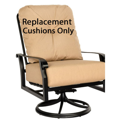 Woodard Furniture Aluminum Cortland Big Man's Swivel Rocking Lounge Chair Replacement Cushion