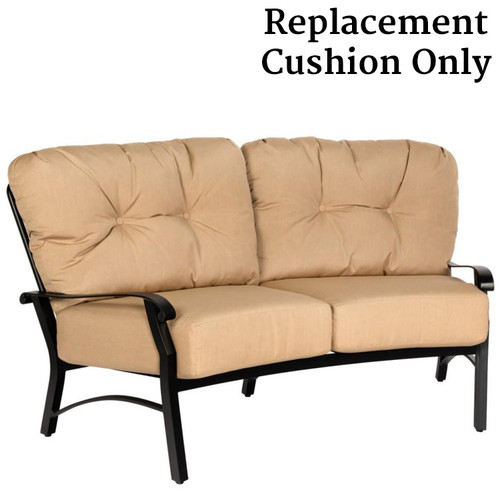 Woodard Furniture Aluminum Cortland Curved Crescent Loveseat Replacement Cushions