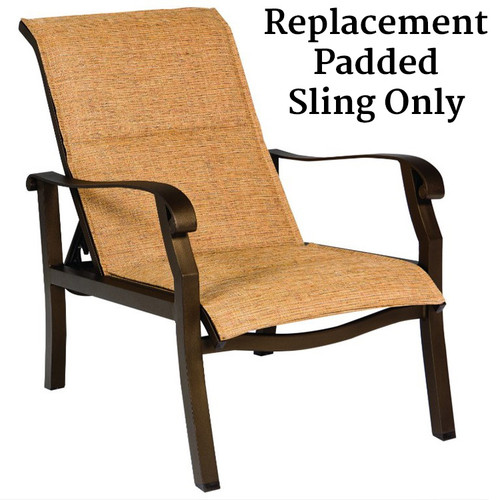 Woodard Furniture Cortland Padded Sling Adjustable Lounge Chair Replacement Padded Sling