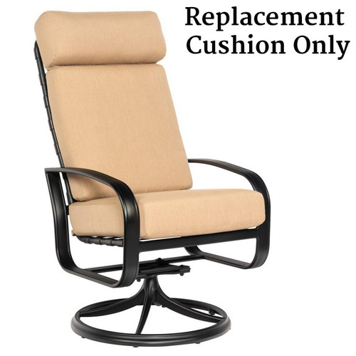 Woodard Cayman Isle High Back Swivel Rocking Dining Arm Chair Replacement Cushion