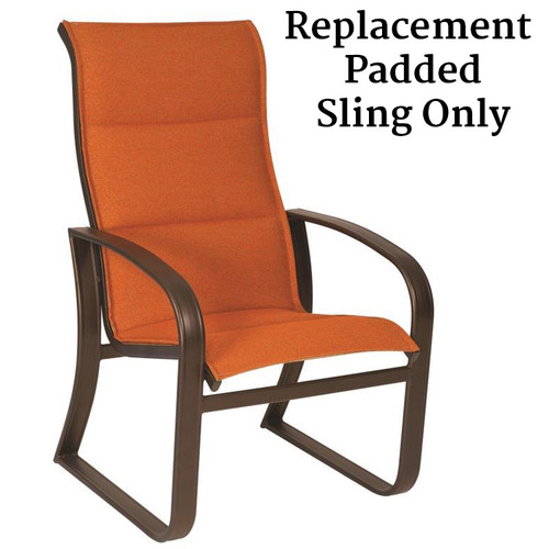 Woodard Cayman Isle High Back Dining Armchair Replacement Padded Sling