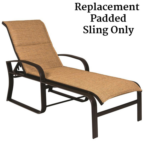 Woodard Furniture Cayman Isle Padded Sling Adjustable Chaise Lounge Chair Replacement Sling