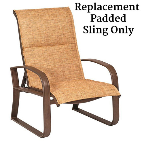 Woodard Furniture Cayman Isle Adjustable Lounge Chair Replacement Padded Sling