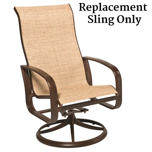 Woodard Cayman Isle High Back Swivel Rocking Dining Armchair Replacement Sling