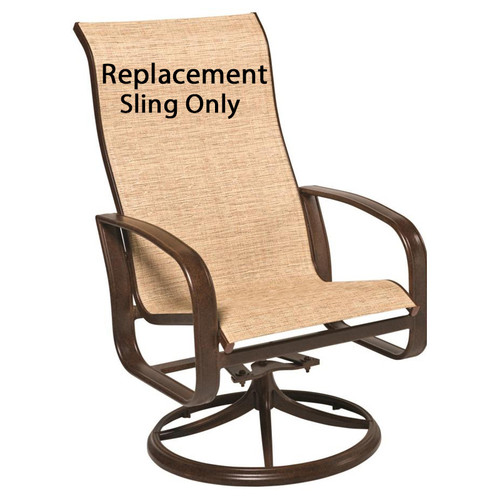Woodard Cayman Isle High Back Swivel Rocking Dining Armchair Replacement Sling