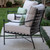Sunset West Wrought Iron Club Chair - Back Beauty