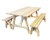 Villa Picnic Table with Detached Benches Unfinished