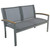 Three Birds Tribeca Loveseat - Silver