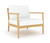 Royal Teak Palma Deep Seating Club Chair White