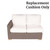 Sanibel Wicker Sectional Loveseat Replacement Cushions Only