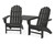 Vineyard Adirondack 3 Piece Chairs Tete-a-Tete black