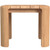 Sunset West Natural Teak Square End Table - Side View