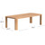 Sunset West Natural Teak Rectangular Dining Table - Dimensions