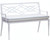Woodard Tuoro Bench with Arms shown with Optional Cushion