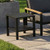 Royal Teak Barcelona  Aluminum Side Table with Shelf Lifestyle