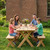 Cedar Cross Legged Picnic Table Set Lifestyle Image