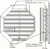 Octagon Gable Vent Line Drawing