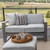 Berlin Gardens Resin Nordic Loveseat - Front View - Beckon Ice Cushions - Graphite Frame