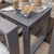 Berlin Gardens Resin Outdoor Nordic Square End Table - Top View - Graphite Finish