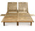 Regal Teak Double Chaise Lounge Chair - Showing Extendable Trays