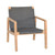 Royal Teak Admiral Club Chair - Charcoal Rope Color