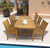 Royal Teak Double Expansion Gala Table & Compass Chairs Set