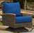 Three Birds Bella Wicker Swivel Rocker - Brown Finish