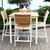 Three Birds Teak Soho Counter Height Dining Set with Side Chairs