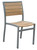 Three Birds Soho Teak Dininig Side Chair - Silver Finish