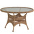 Woodard Wicker Sommerwind 48" Round Dining Table with Glass Top - Natural Wicker